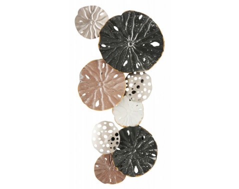 Kovová nástenná dekorácia Farebné kruhy